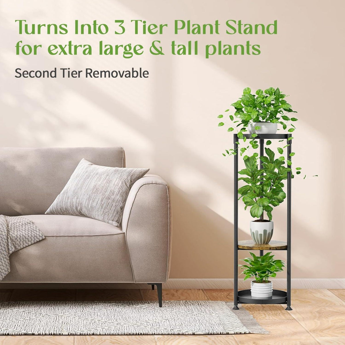 Blumenständer Metall 4 Ebenen Pflanzenständer Pflanzenregal Outdoor