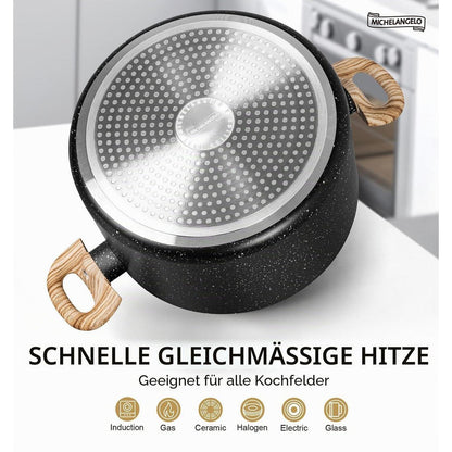 Suppentopf 24 cm Antihaftbeschichtung 5,8 L mit Glasdeckel