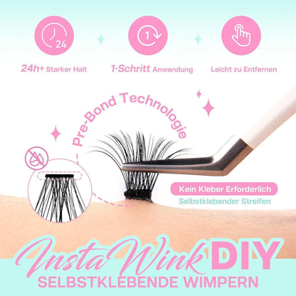 Selbstklebende Wimpern 60 Stück D Curl – Klebefrei & Wiederverwendbar