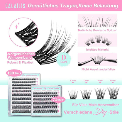 Selbstklebende Wimpern 72 Stück – Klebefrei & Wiederverwendbar