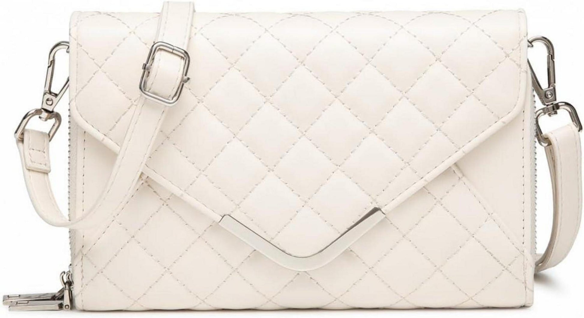 Damen Umhängetasche Klein Leder Gesteppte Schultertasche Vegan