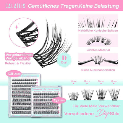 Selbstklebende Wimpern 72 Stück – Klebefrei & Wiederverwendbar