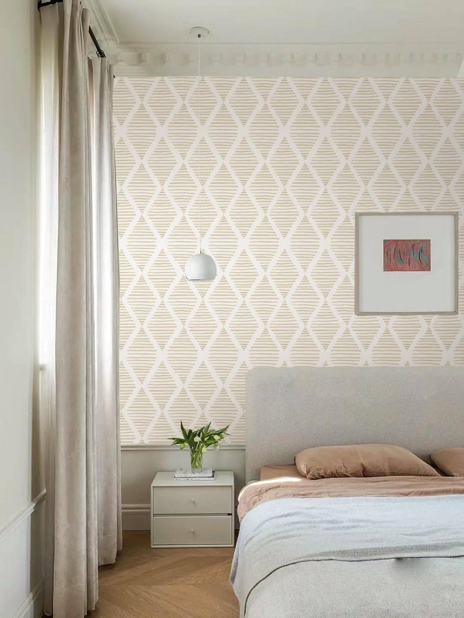 Selbstklebende Tapete Beige Diamant 44B x 300L cm