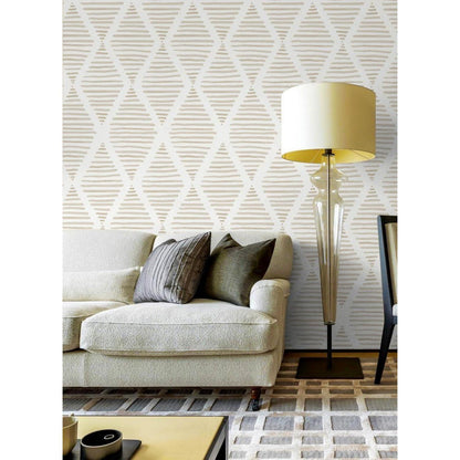 Selbstklebende Tapete Moderner Streifen Beige 44Bx1000Lcm