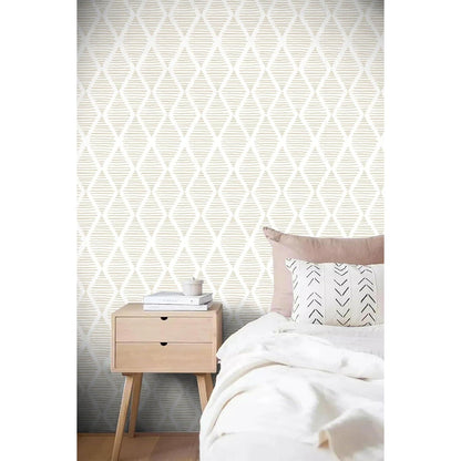 Selbstklebende Tapete Moderner Streifen Beige 44Bx1000Lcm