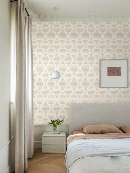 Selbstklebende Tapete Beige Diamant 44cm x 1000cm - wasserdicht & modern