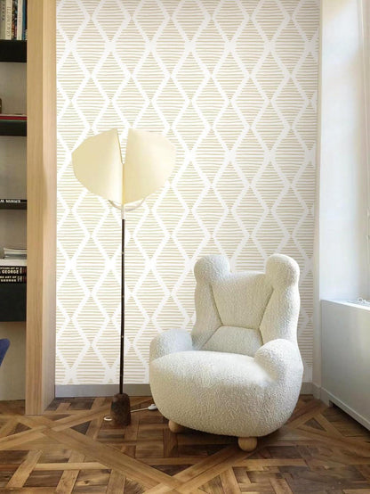 Beige Diamant Selbstklebende Tapete 44x1000cm wasserdicht