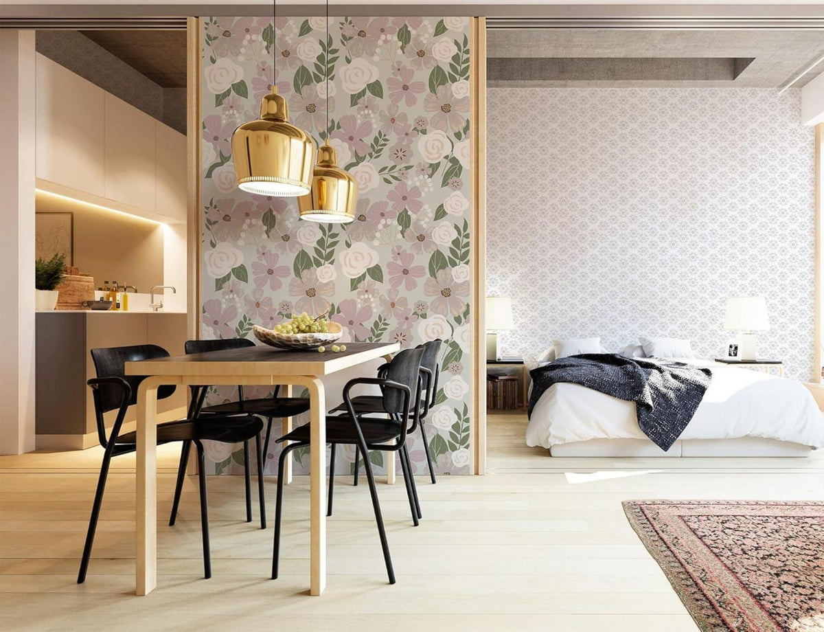 Selbstklebende Tapete Blume PVC Vinyl 44cmX300cm Kamelienblüte