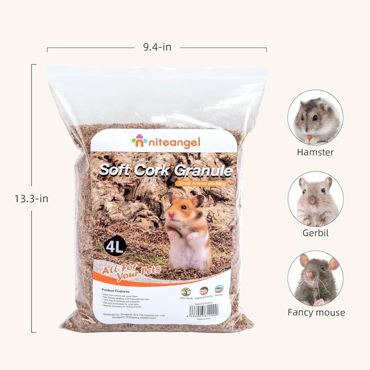 Natürliches Kokosnuss-Hamster-Einstreu für kleine Tiere