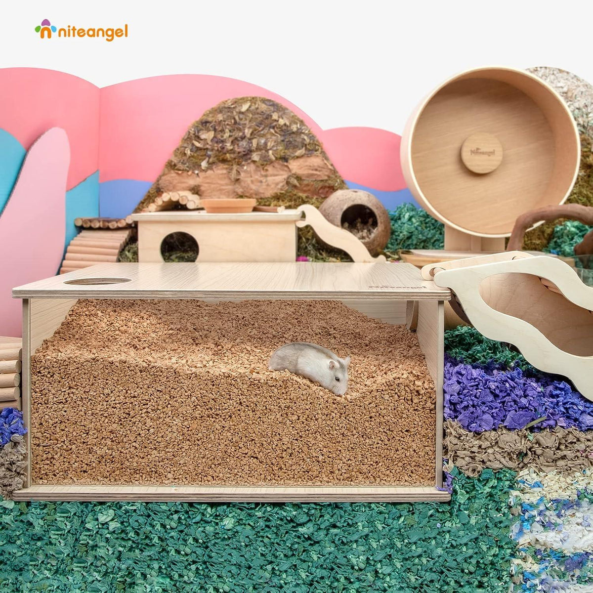 Natürliches Kokosnuss-Hamster-Einstreu für Zwerghamster Mäuse Degus - 2-3mm