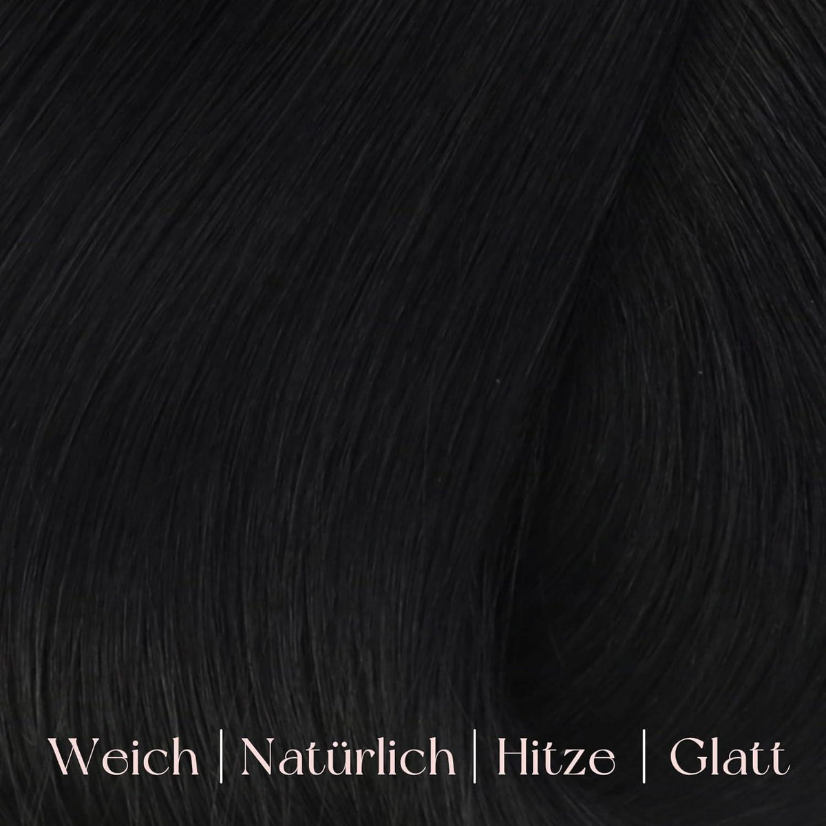 Echthaar Clip-Ins Schwarz – 40cm, 120g, Remy
