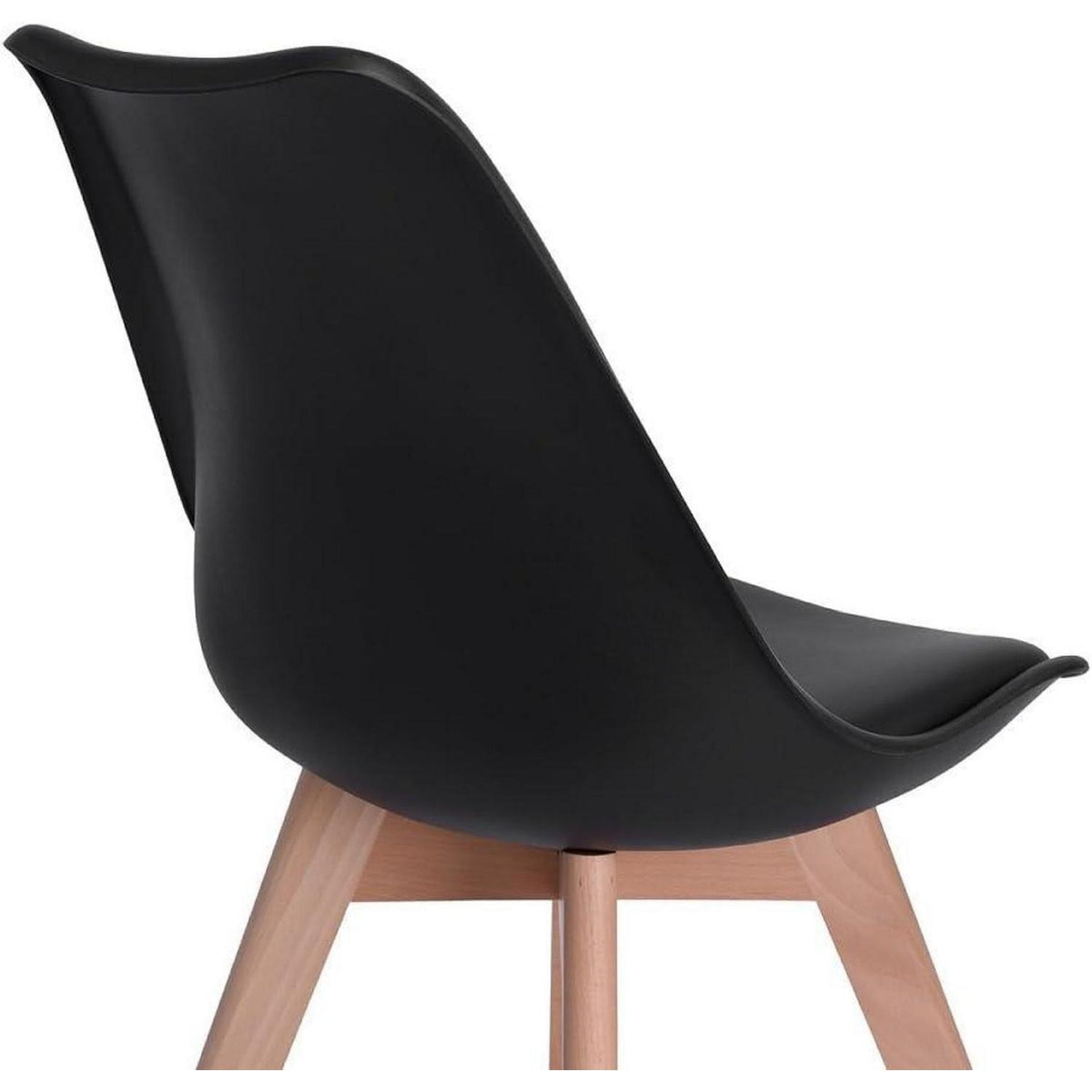 8 Esszimmerstühle Retro Design mit Holzbeinen & PU-Kissen