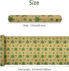43cm × 20m Weihnachtsgeschenkpapierrolle Kraftpapier Grün