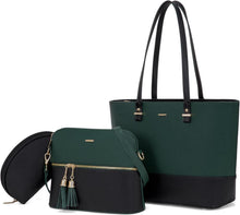 Handtasche Damen Shopper Schultertasche Groß Leder 3-teiliges Set