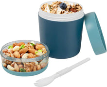 Müslibecher to go mit Löffel und Deckel, 650ml
