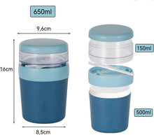 Müslibecher to go 650ml mit Löffel und Deckel auslaufsicher
