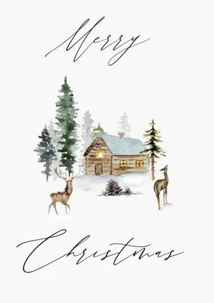 3er Premium Weihnachten Winter Poster Set für Wanddekoration