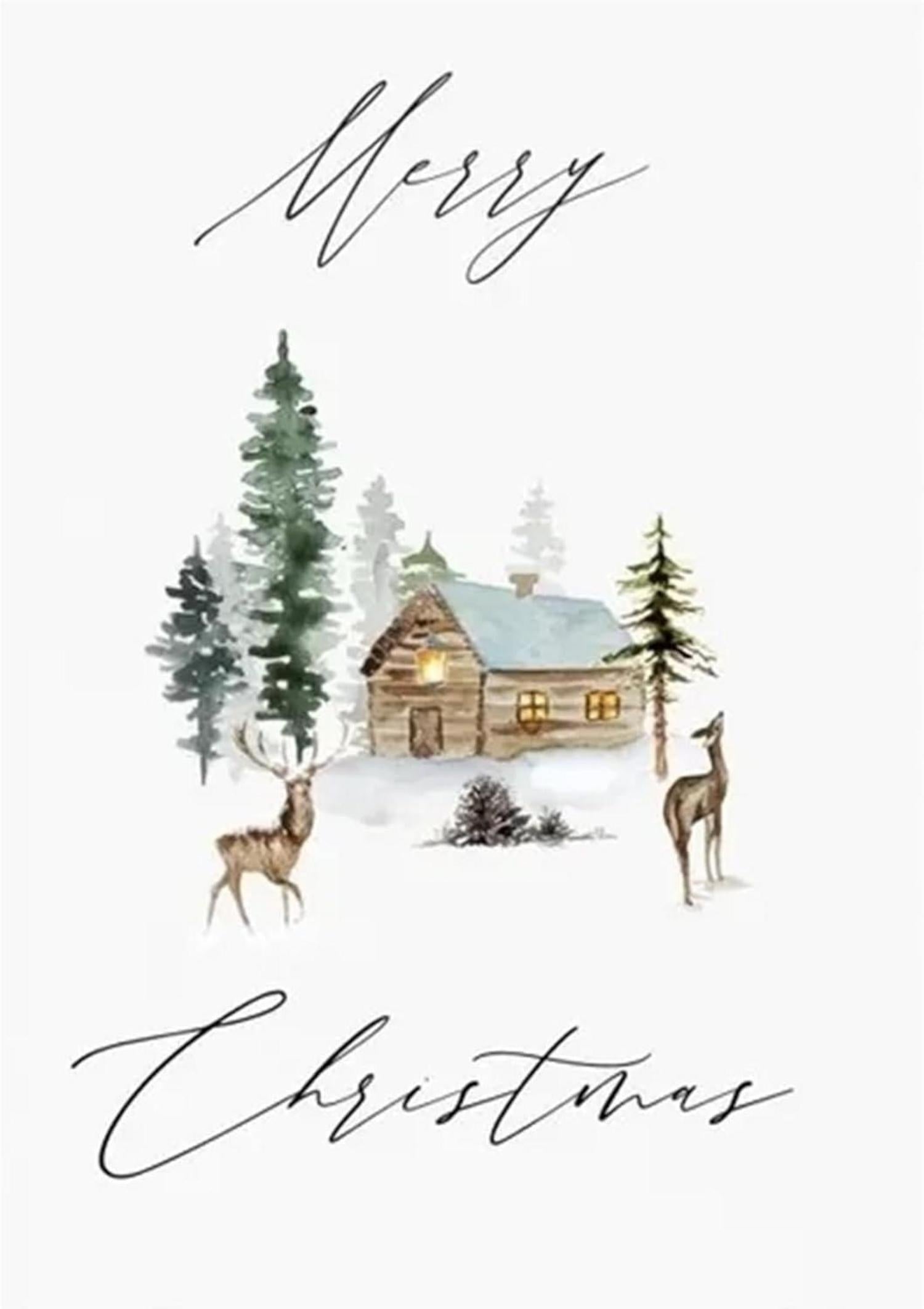 3er Premium Weihnachts Poster Set Wandbilder Kunst Leinwandbilder