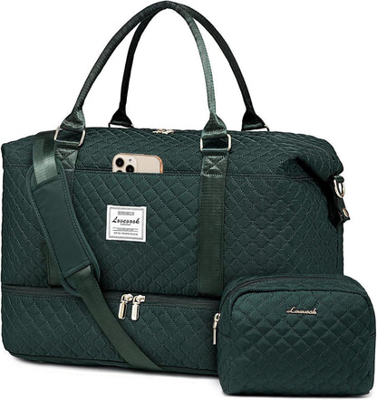 Reisetasche Damen Groß Weekender Sporttasche wasserdicht mit Schuhfach