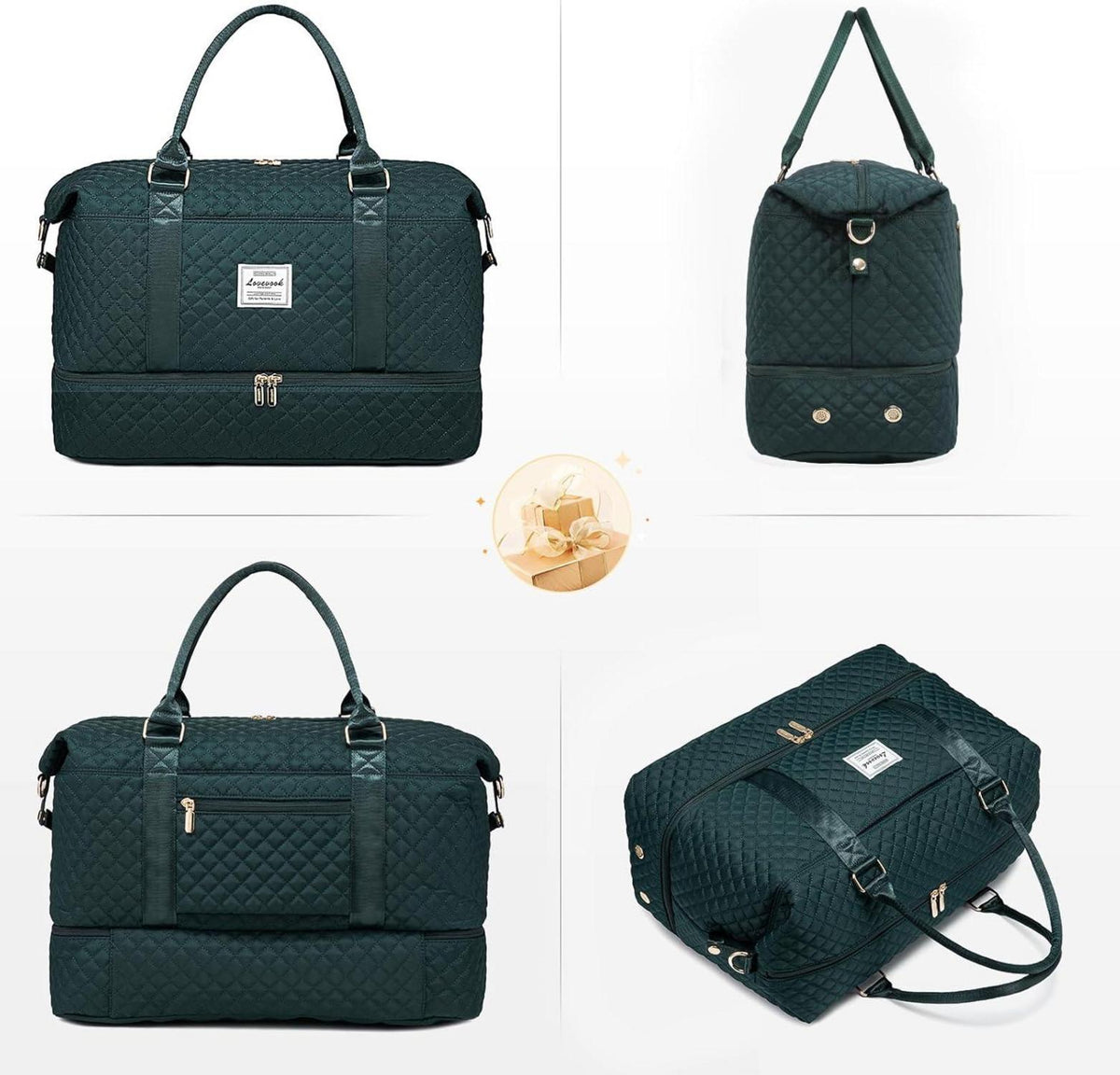 Damen Reisetasche LOVEVOOK Groß Weekender mit Schuhfach und Kosmetiktasche
