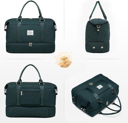 Damen Reisetasche LOVEVOOK Groß Weekender mit Schuhfach und Kosmetiktasche
