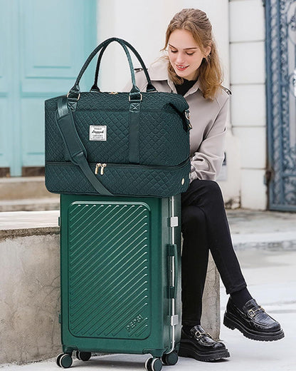 LOVEVOOK Große Reisetasche Damen Weekender Duffle Bag mit Schuhfach und Kosmetiktasche