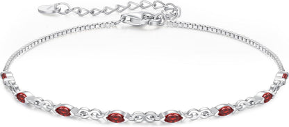 Infinity Armband Silber 925 Damen Zirkonia Geburtsstein Armband
