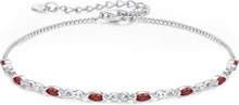 Infinity Armband Silber 925 Damen Zirkonia Geburtsstein Armband