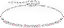 Geburtsstein Armband Silber 925 Damen Zirkonia Infinity Schmuck