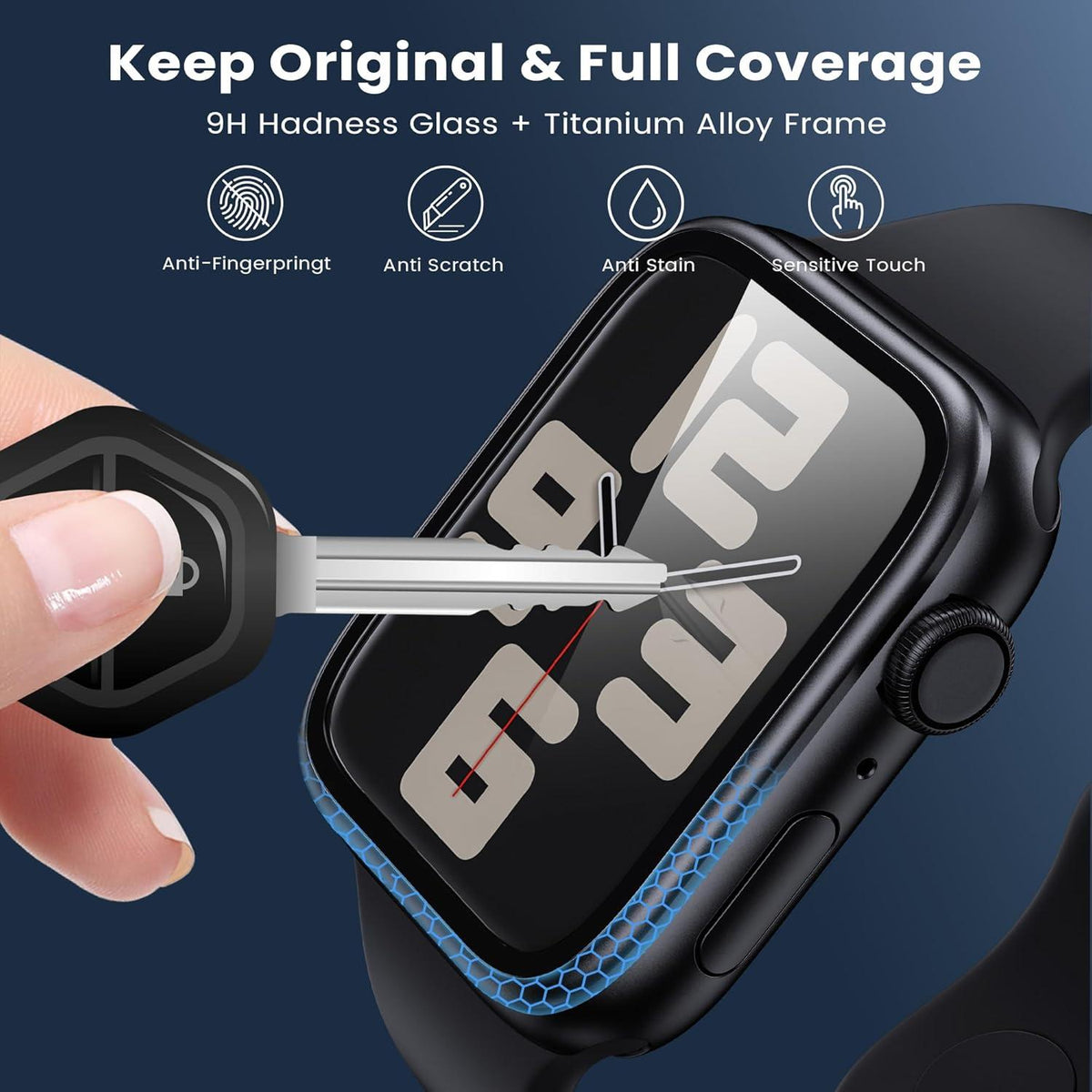 WSKEN Apple Watch SE2/SE/6/5/4 44mm Schutzfolie 2 Stück