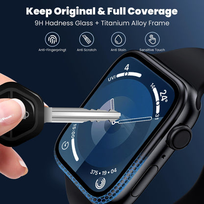 WSKEN Apple Watch 9/8/7 45mm Schutzfolie, Titan