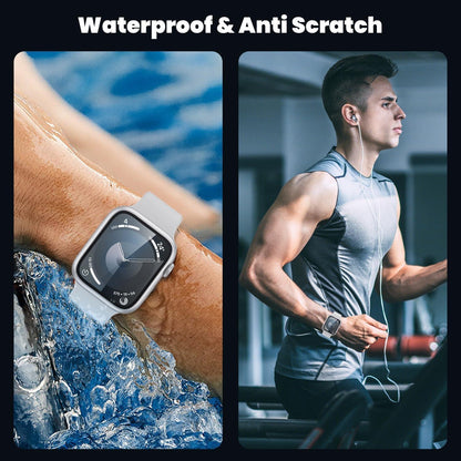 Schutzfolie Apple Watch 9/8/7 45mm Titan Displayschutzfolie 2 Stück