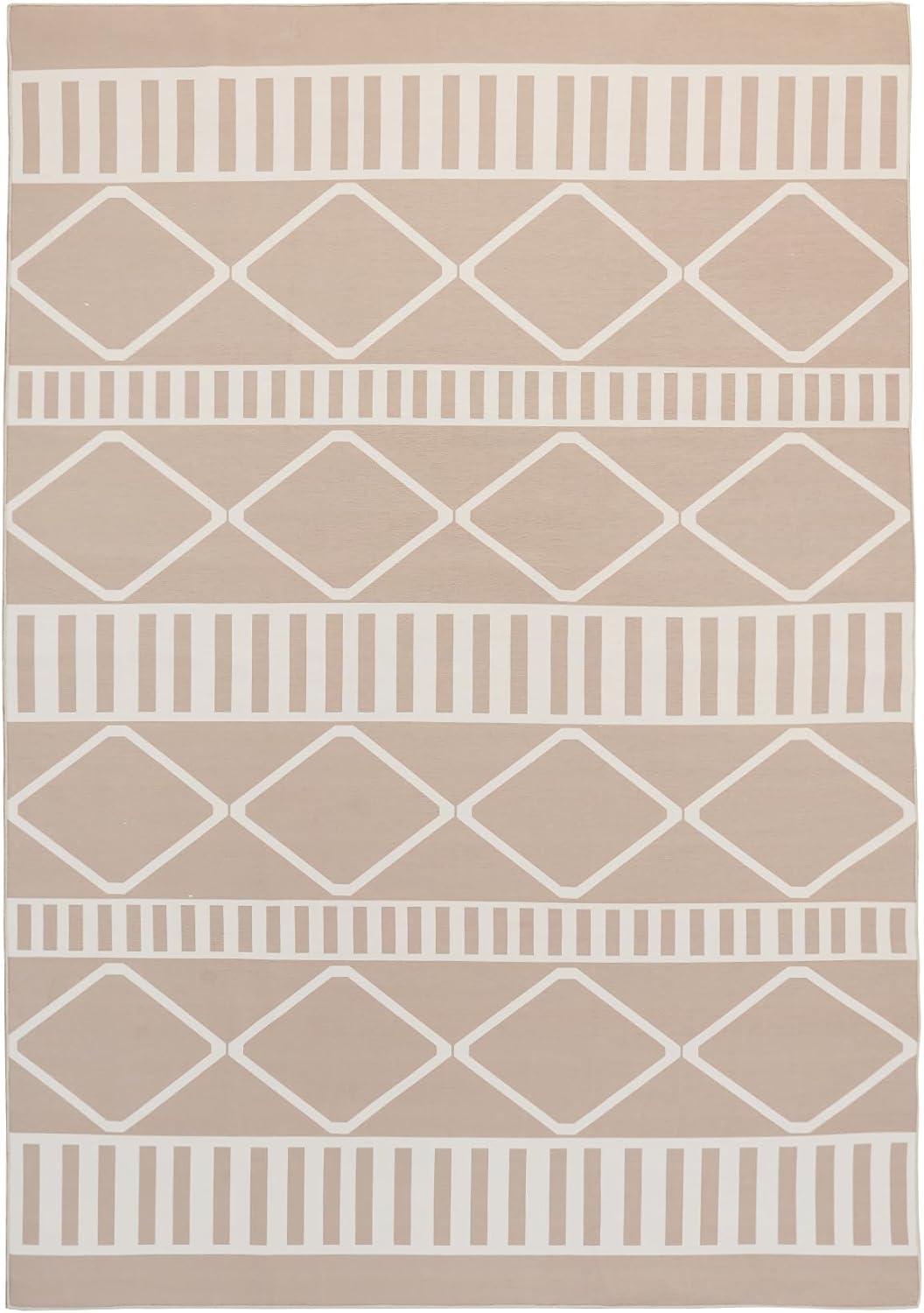 Teppich für Innen- & Außenbereich Beige Moderne 150x240CM Wetterfest Rug