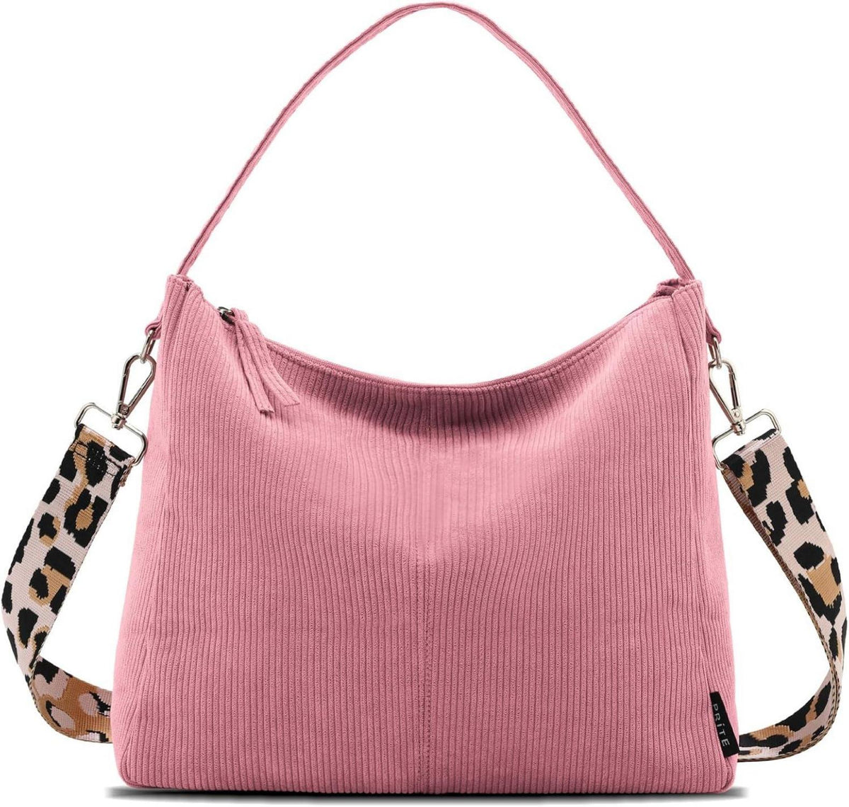 Cordtasche Handtasche Umhängetasche Reißverschluss Rosa