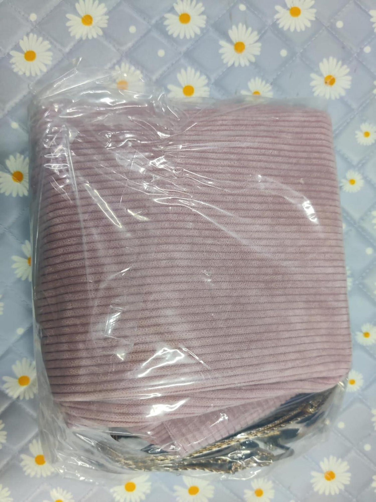 Damen Umhängetasche Cord Shopper Tasche Reißverschluss Gurt Rosa