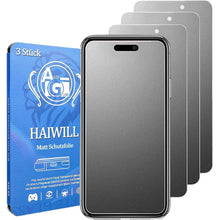 3er Pack mattes 9H Gehärtetes Glas Displayschutz für Apple
