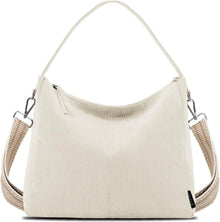 Tote Bag Handtasche Damen Umhängetasche Cord Shopper Beige
