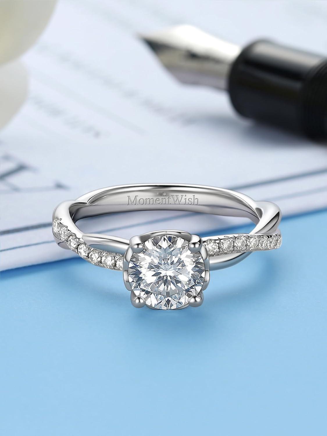 Verlobungsring Damen 1 Karat Moissanite Ringe Silber 925 Geschenk_ENCODE_SOFT_APOS_für sie