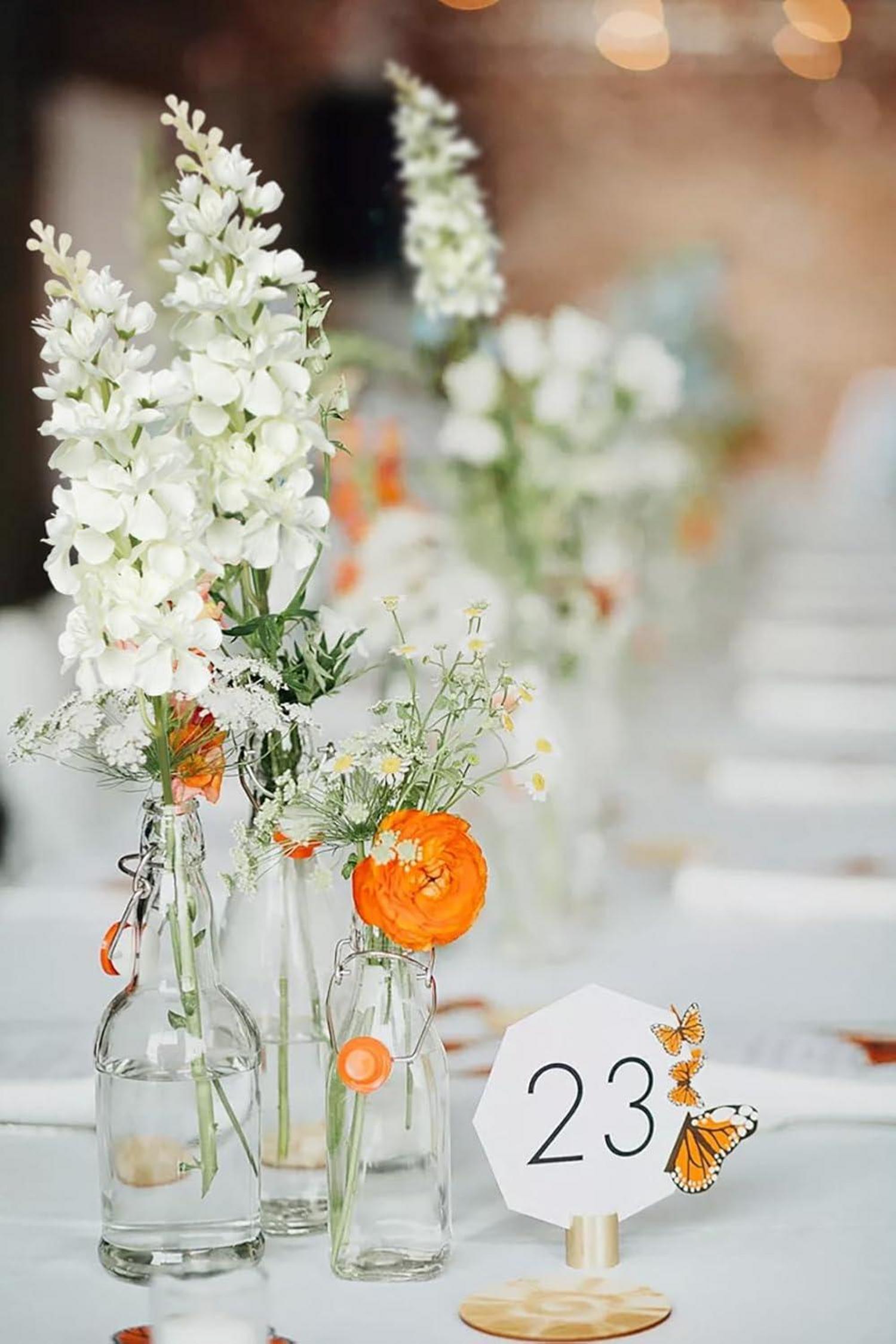 6er-Set Künstliche Rittersporn Delphinium Weiße Dekoblumen SEO