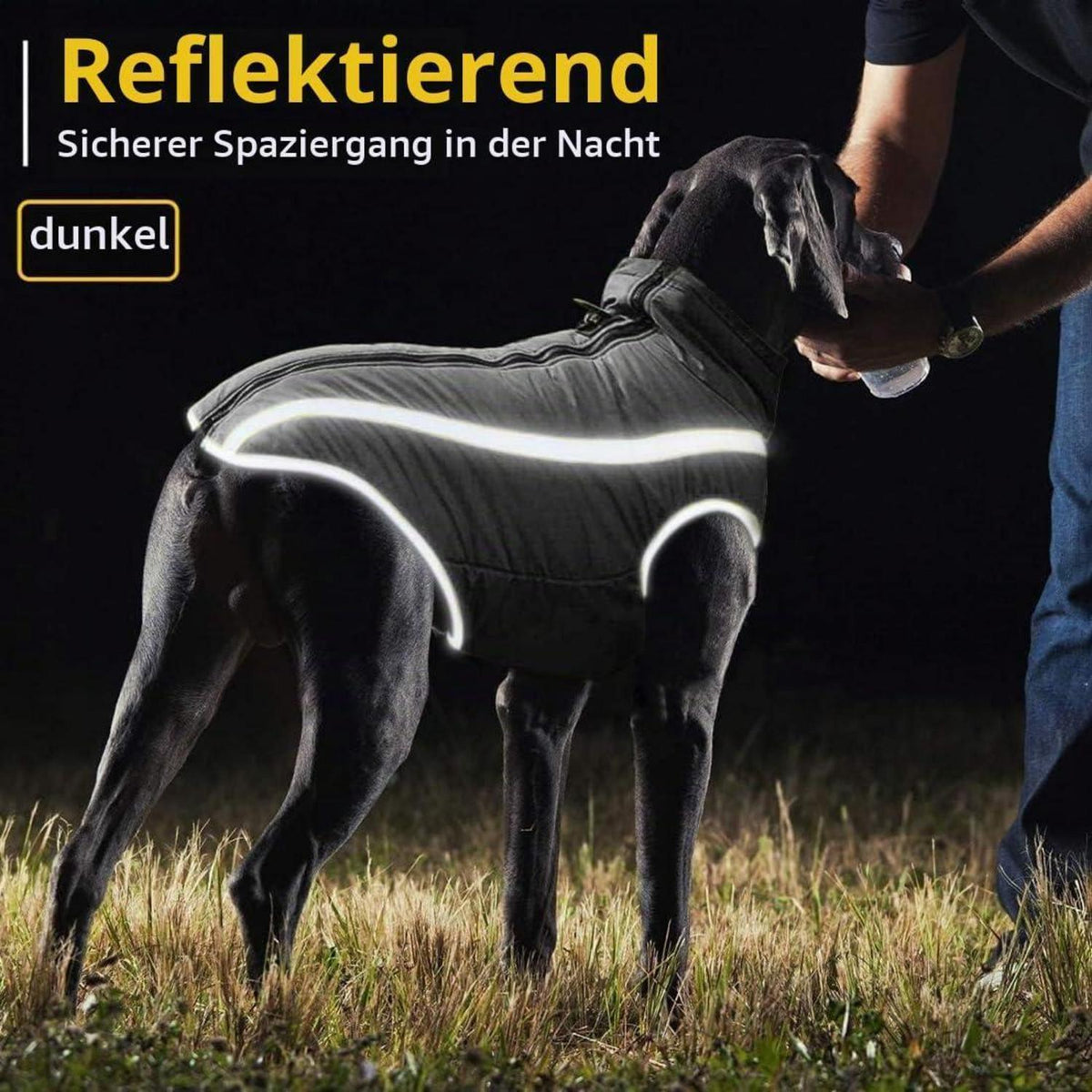 Wasserdichter Hundemantel Winterwarm & Winddicht XL-6XL Grau