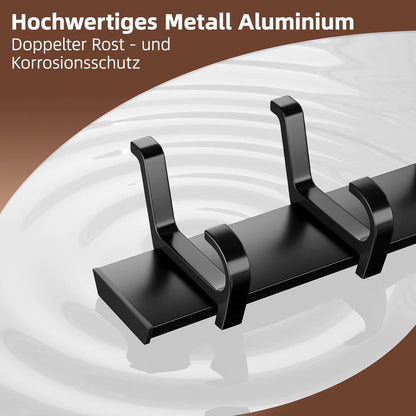 Garderobenhaken Wand Aufhänger Kleiderhaken Aluminium Schwarz