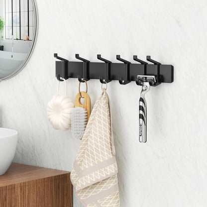 Garderobenhaken Wand Aluminium Schwarz 2 Stück