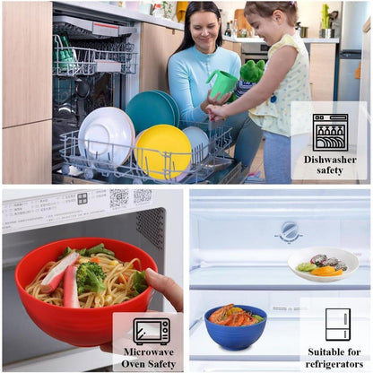 24-teiliges Geschirrset für 6 Personen, bruchsicher, Mehrfarbig