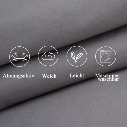 Vielit Seitenschläferkissenbezug 40x145 2er Set Grau Weich OEKO-Zertifikat