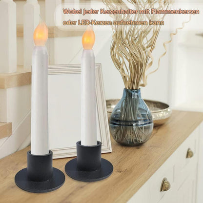 8er Set Schwarze Kerzenständer Retro Candlelight Dinner Kerzenhalter