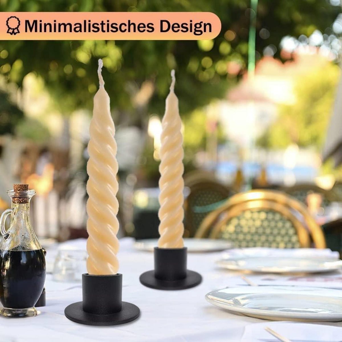 8er Set Vintage Kerzenhalter für Wohn- und Esszimmerdekoration
