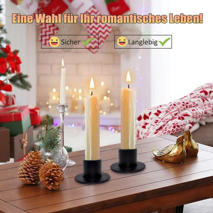8er Set Schwarze Kerzenständer für Wohn- und Esszimmer