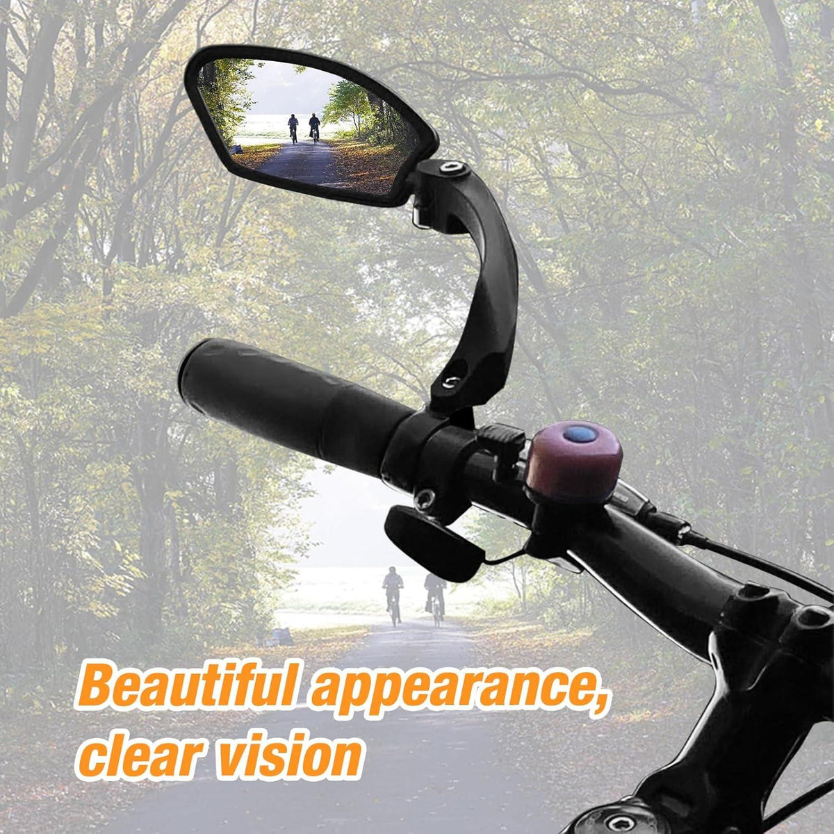Fahrradspiegel Rückspiegel Klappbar 360° Drehbar für Lenker 21-26mm (2