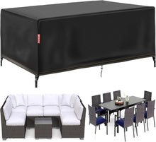Abdeckung Gartenmöbel 420D Oxford Wasserdicht 180×120×74CM Schwarz