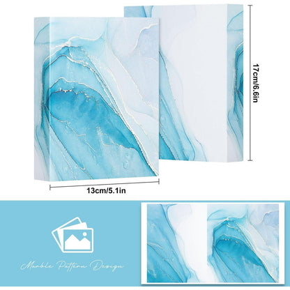 Fotoalbum Hardcover 10x15 cm 2er Set Azurblau in Lederoptik